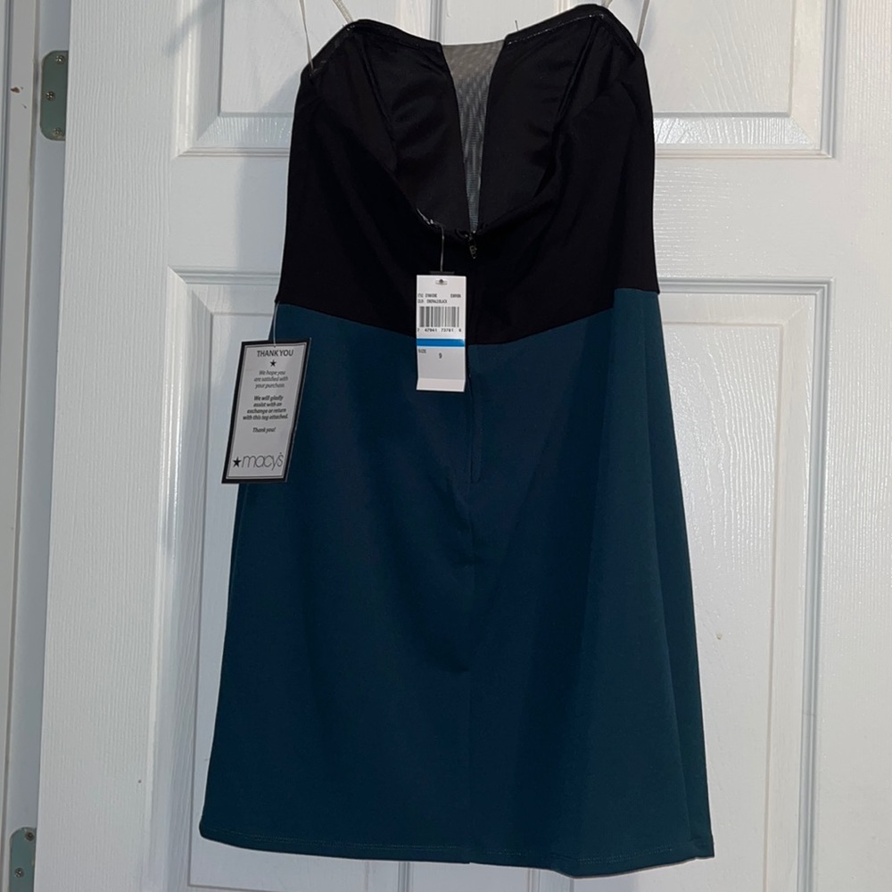 Strapless Black & Emerald Dress - Picture 2 of 2
